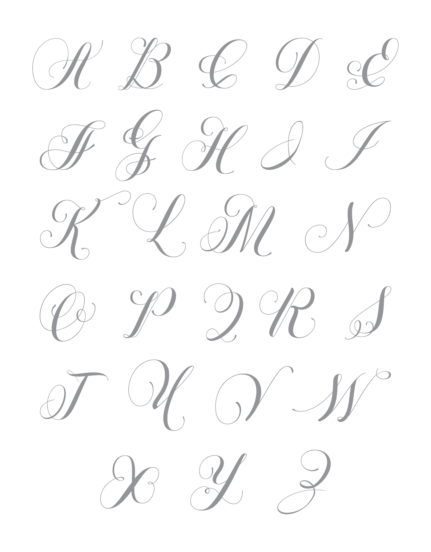 Elegant Monogram Alpha 1" Impress-ion Letterpress Dies