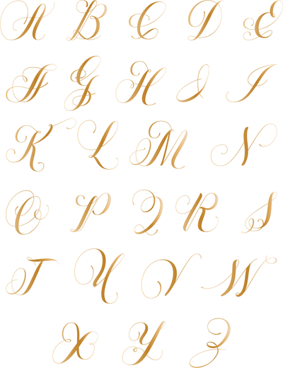 Elegant Monogram Alpha 1" Impress-ion Letterpress Dies