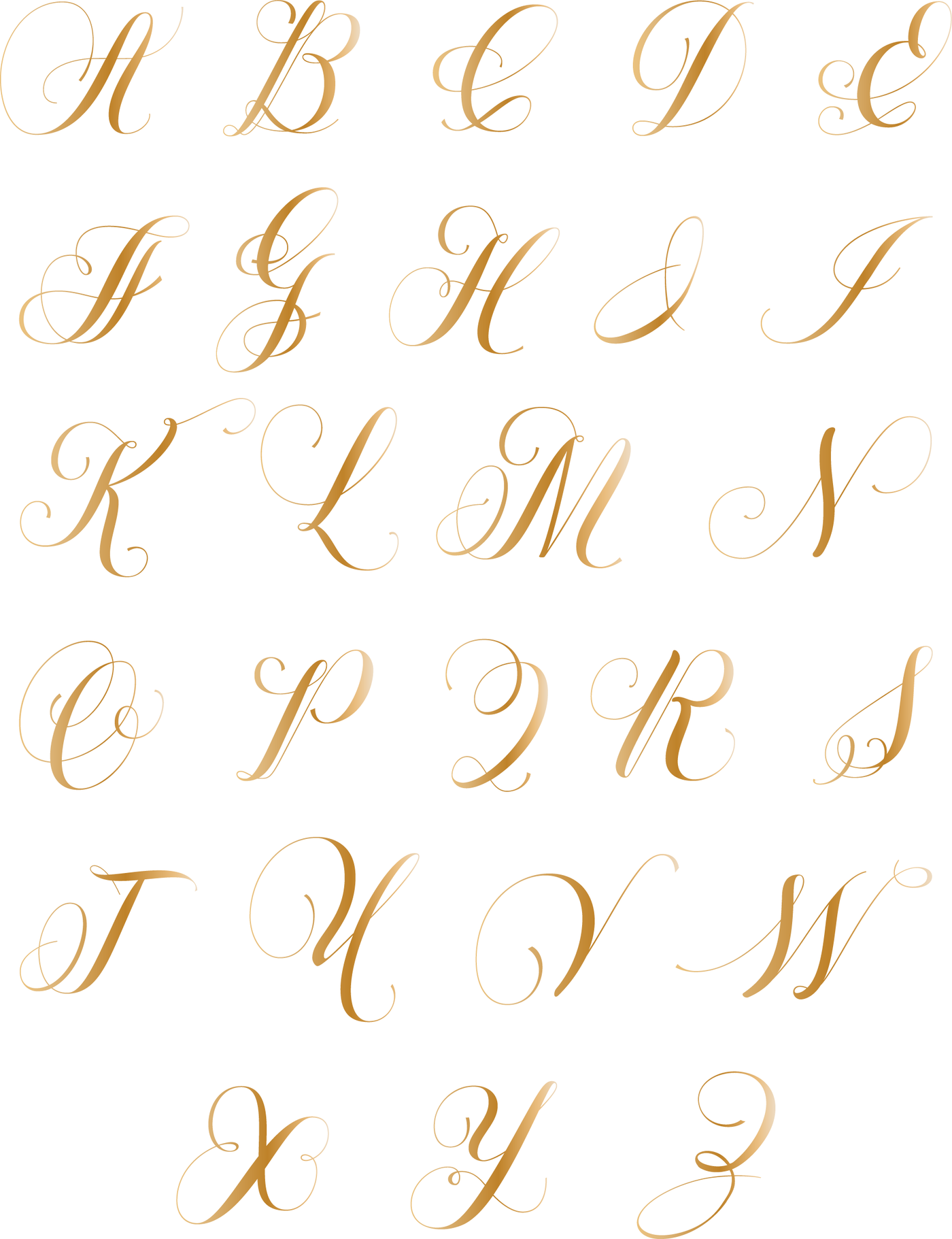 Elegant Monogram Alpha 3/4" Impress-ion Letterpress Dies